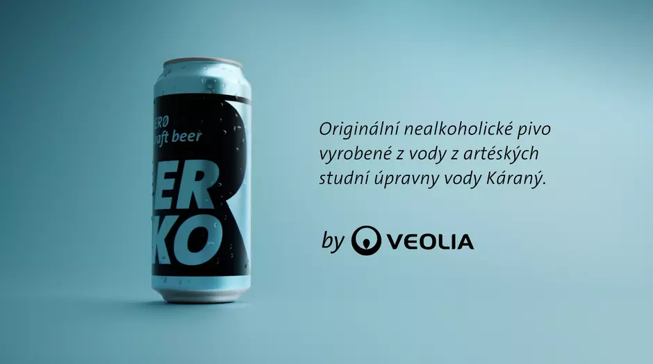 Nealkoholické pivo Erko Zero z artéské vody od Veolie